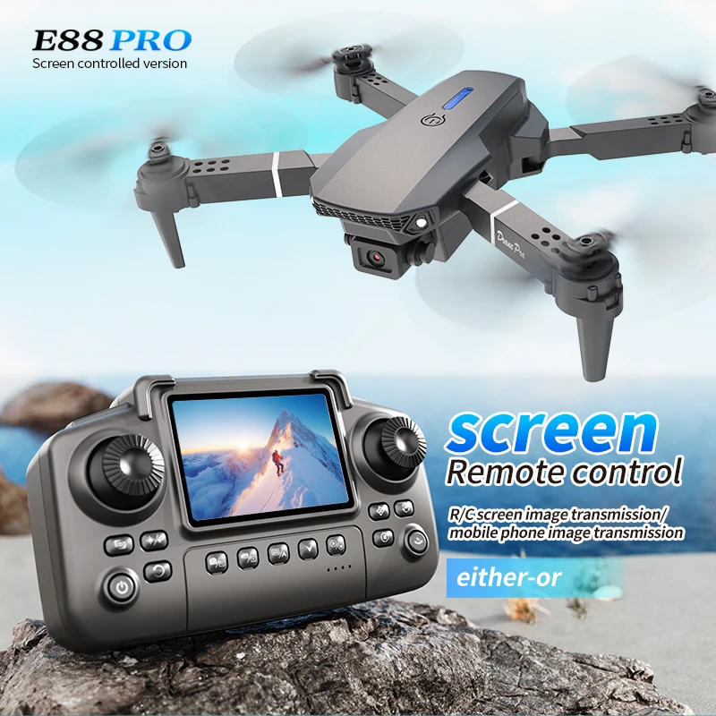 Drone Shahed Rc - Drone E88 PRO Profesional dengan Layar