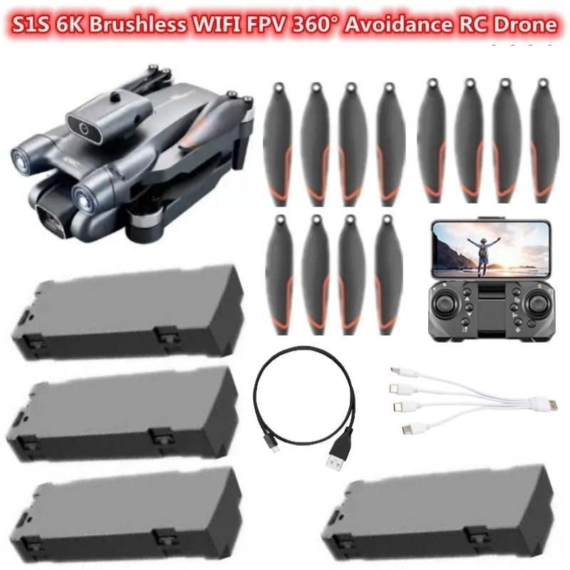 Drone Rc S1S - S1S 6K Brushless WIFI FPV 360