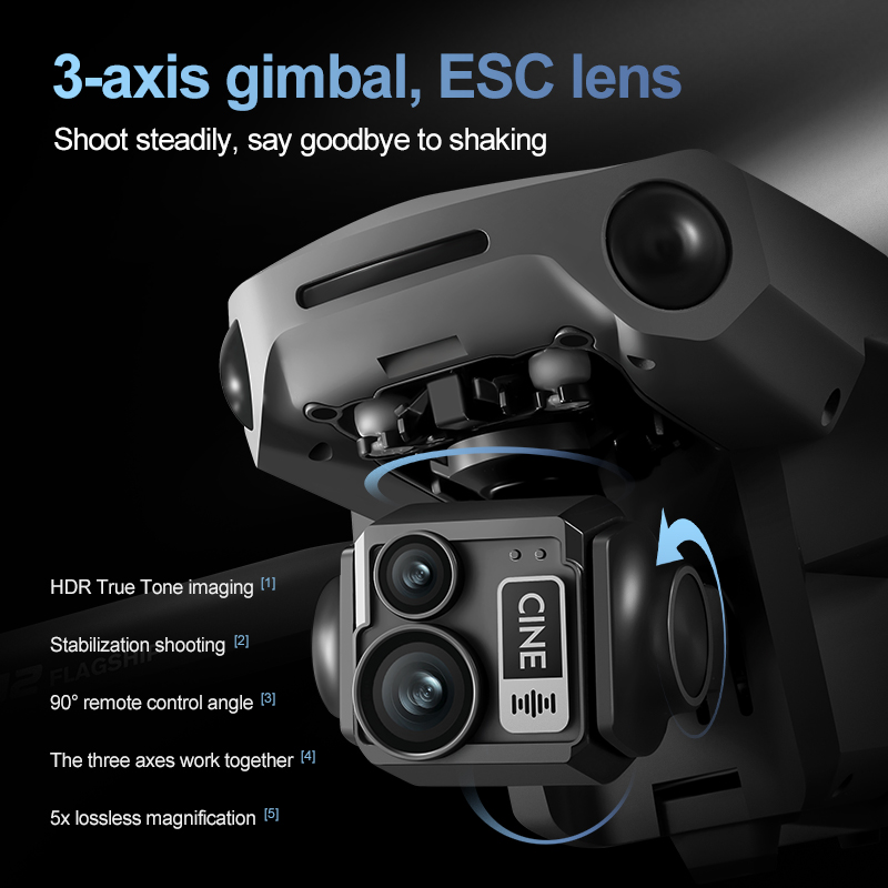 Drone RC Quadcopter 8K 3 Axis  - Drone Rc Cable ulasan dan harga