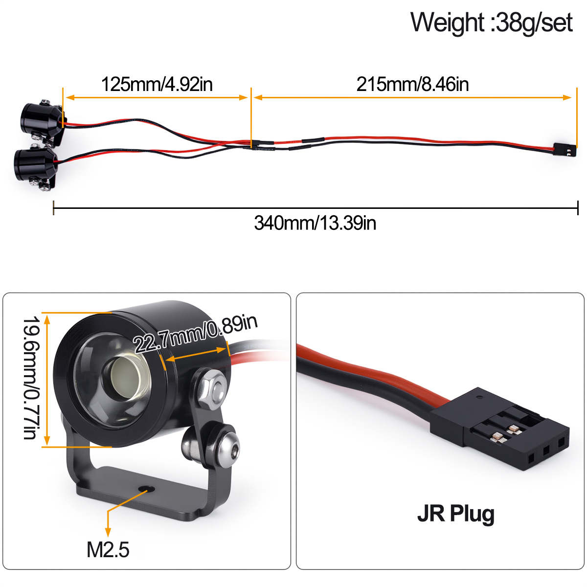 Lampu LED Mobil RC Lampu Sorot - Drone Shahed Rc ulasan dan harga