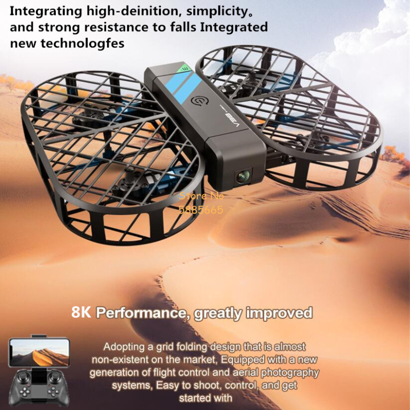 Kamera HD 8K 360 °   Perlindun - Drone Rc Cable ulasan dan harga