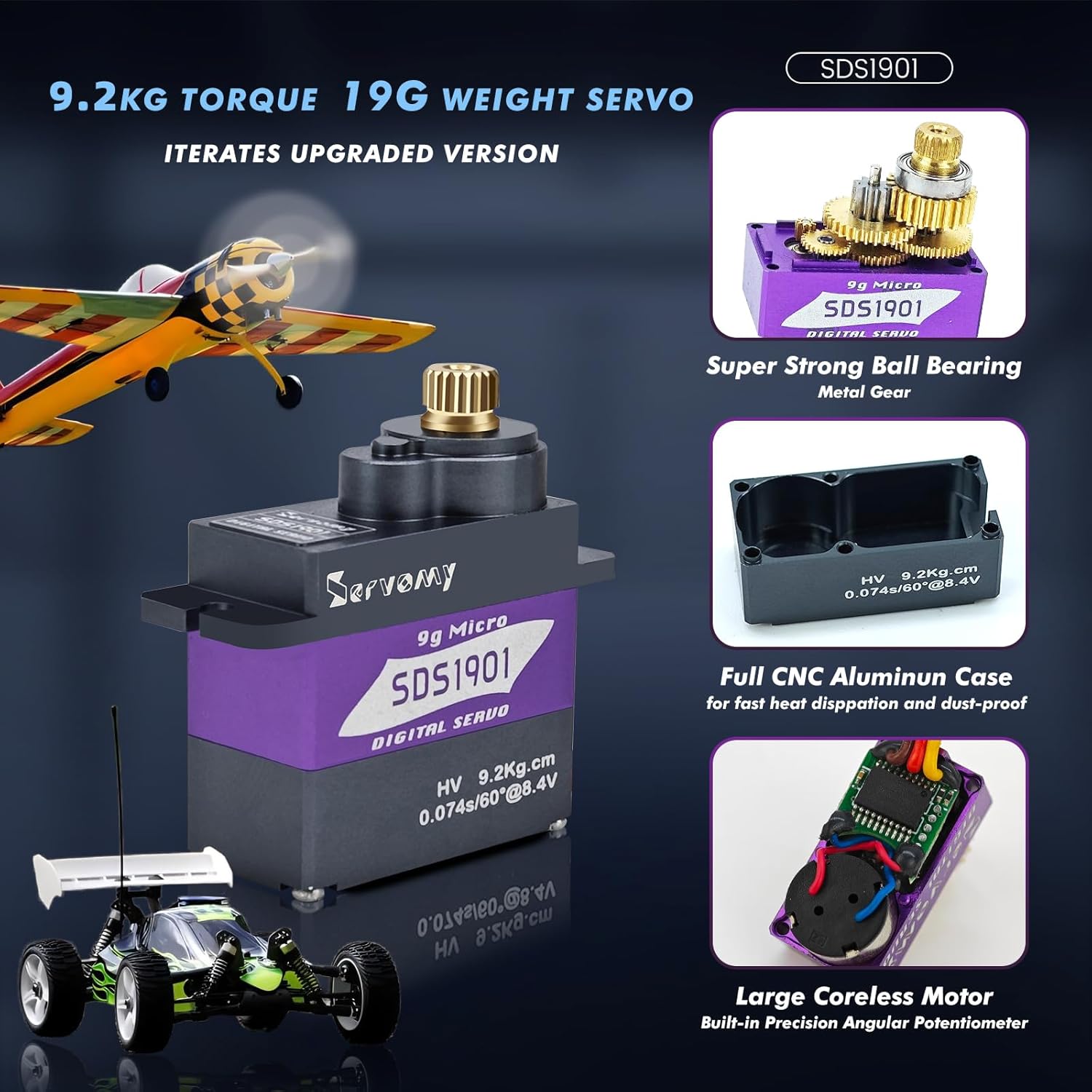 SERVOMY-SDS1901 Servo Digital  - Drone Rc Car ulasan dan harga
