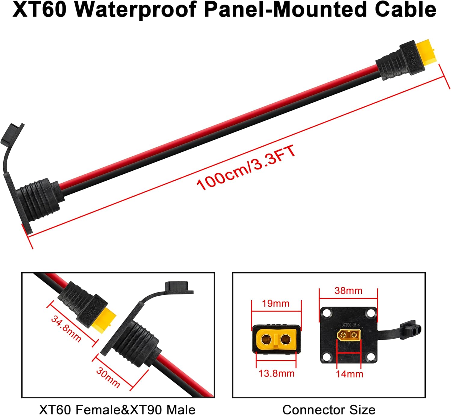 JMUYTOP 12AWG XT60 Kabel Pemas - Drone Bike Rc ulasan dan harga