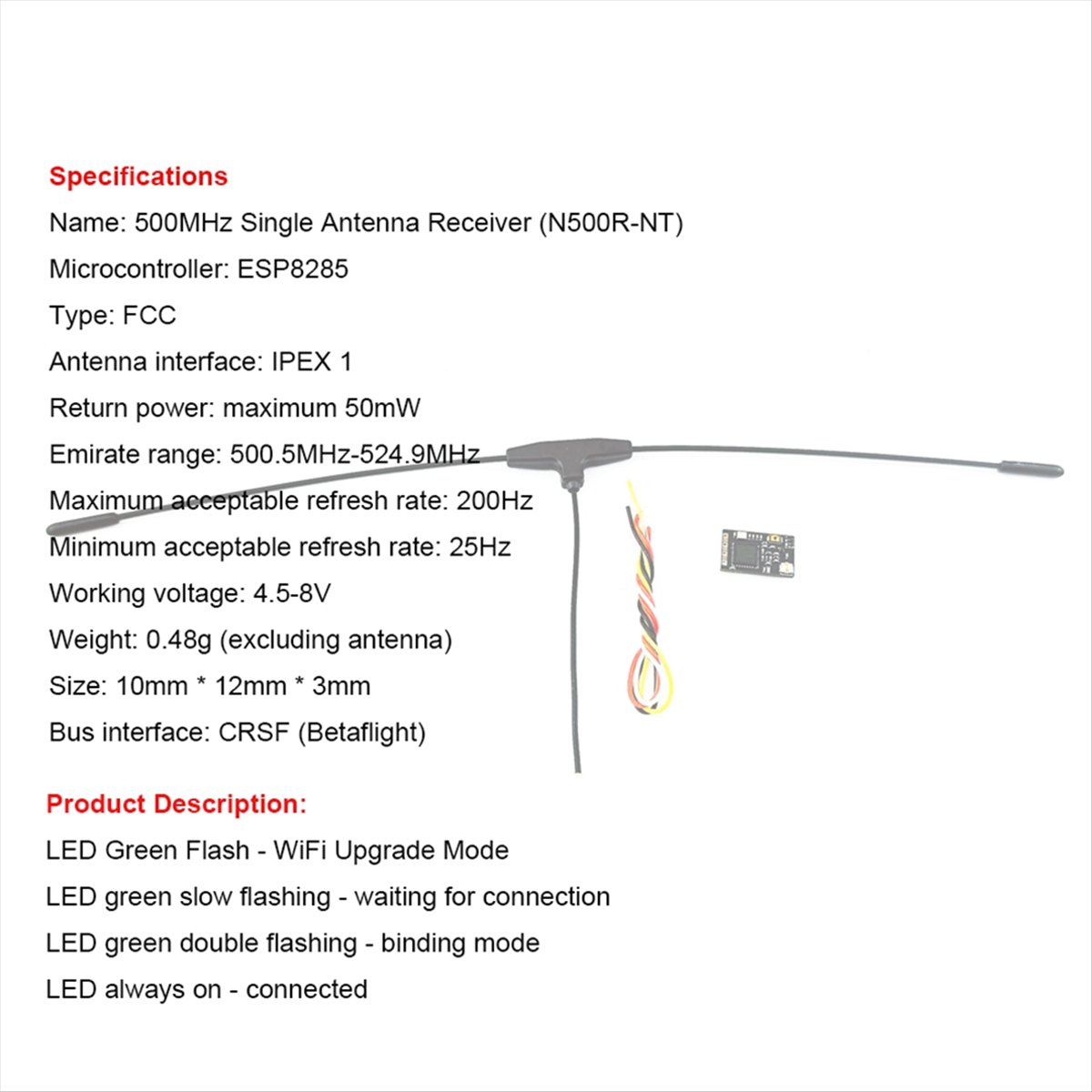 Penerima 500MHz 500.5MHz-524.9 - Drone Rc ulasan dan harga
